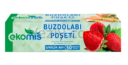 Ekomis Küçük Boy Buzdolabı Poşeti 50 Adet 5 Paket 20 x 30 CM