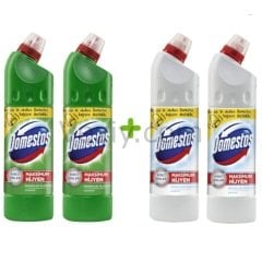 Domestos Dağ Esintisi Çamaşır Suyu 2 x  810 ML + Kar Beyazı 2 x 810 ML