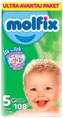 Molfix 3D Ultra Avantaj Paketi Bebek Bezi 11-18 KG 5 Beden 108 Adet